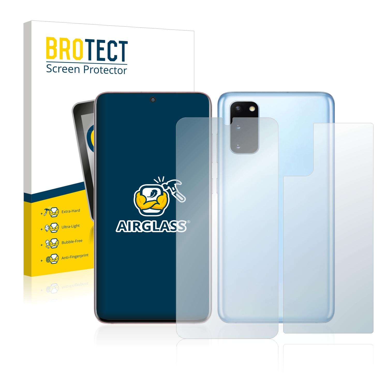 BROTECT Airglass klare Schutzfolie(für Samsung S20) Galaxy