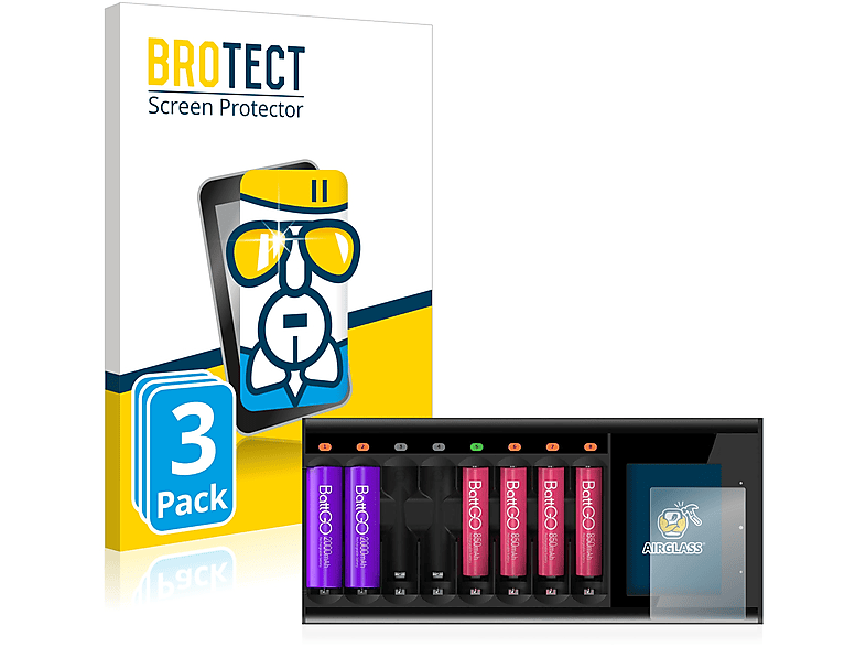 BROTECT 3x Airglass klare Schutzfolie(für ISDT Smart Charger N8)