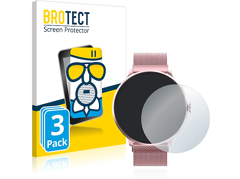 BROTECT 3x Airglass matte Schutzfolie(für Bebinca Smartwatch) | Smartwatch Schutzfolien & Gläser