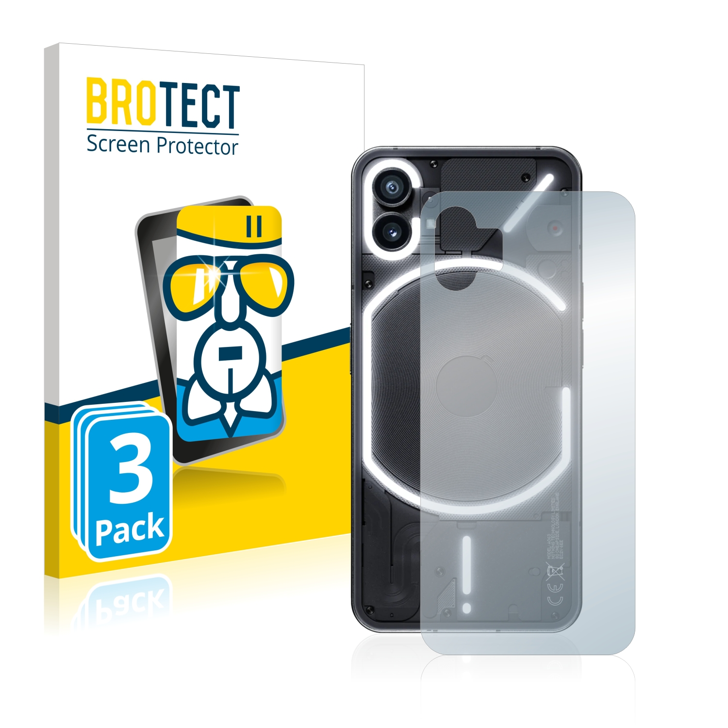 (1)) Schutzfolie(für BROTECT Nothing Airglass Phone klare 3x