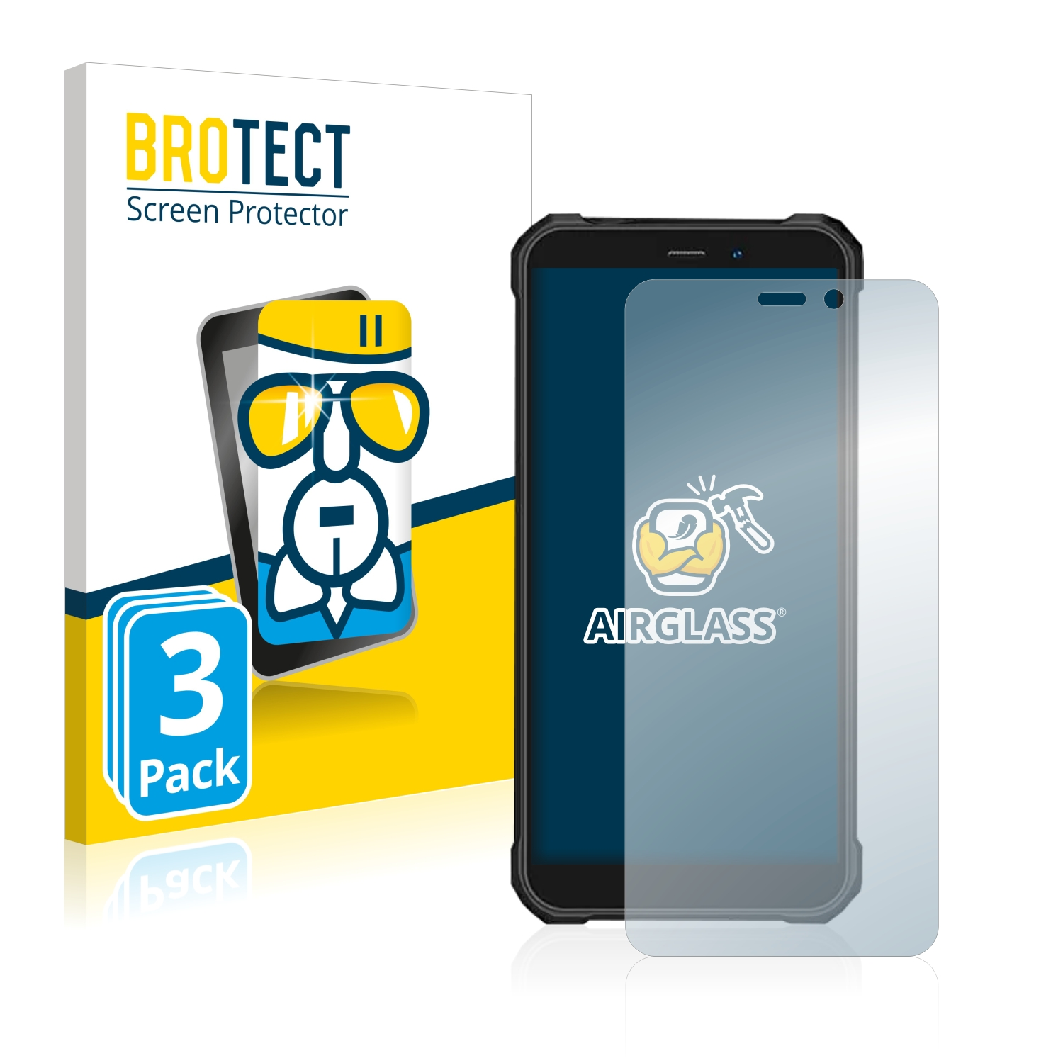 BROTECT 3x Airglass klare Schutzfolie(für WP20 Oukitel Pro)
