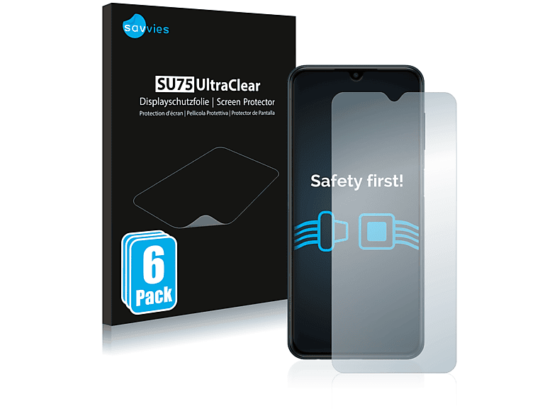 SAVVIES 6x klare Schutzfolie(für Samsung Galaxy M13)