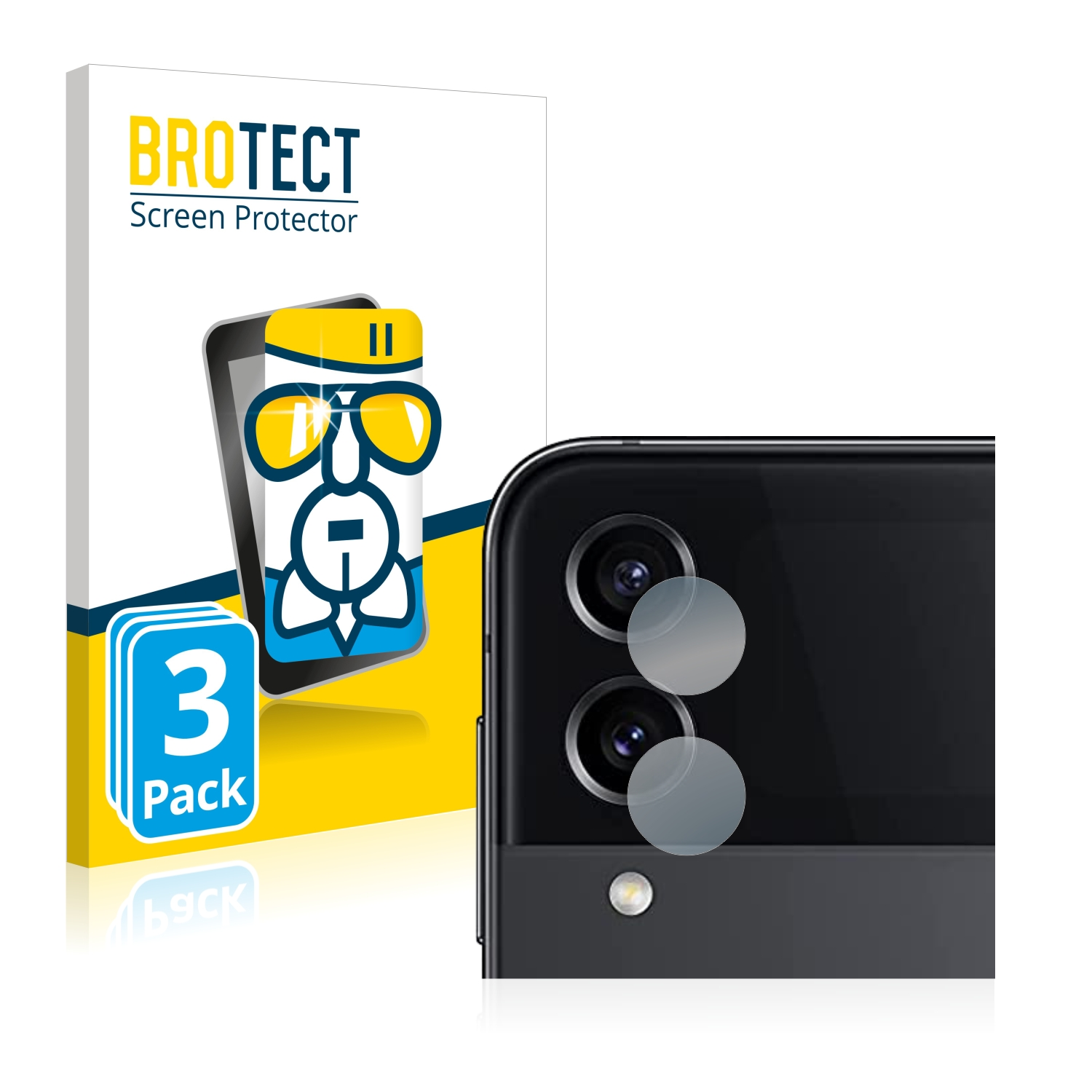 BROTECT 3x Airglass klare Z Schutzfolie(für Samsung Galaxy Flip 4)