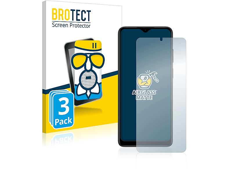 BROTECT 3x Airglass matte Schutzfolie(für Motorola Moto E22i)