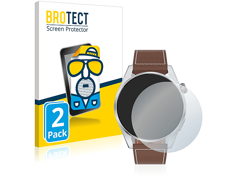 Tisoutec BROTECT Schutzfolie(für 2x matte Smartwatch)
