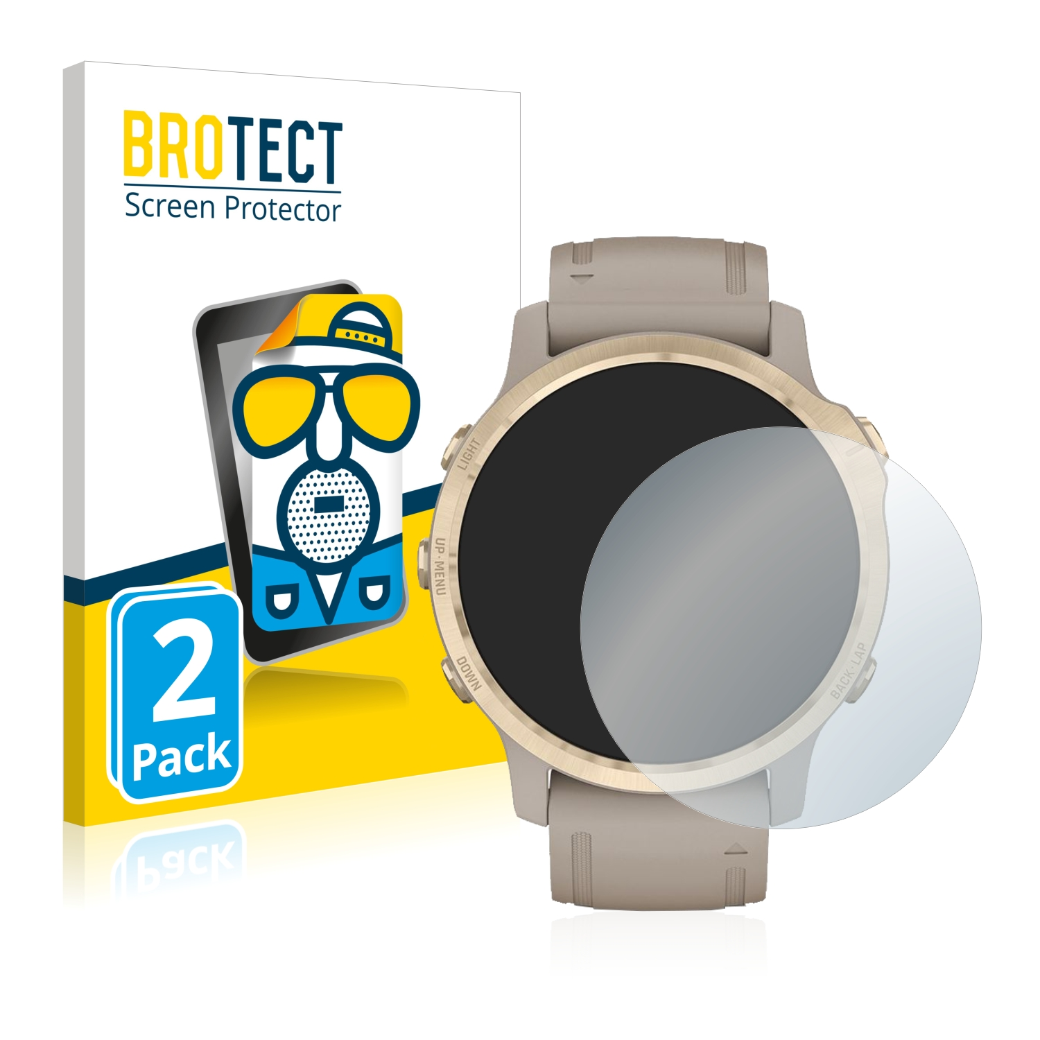 2x Solar) matte Schutzfolie(für Fenix BROTECT Garmin 6S Pro