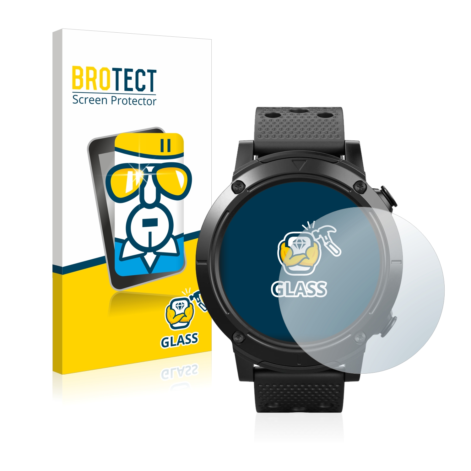 BROTECT 9H SilverCrest Sport) Smartwatch Schutzglas(für klares