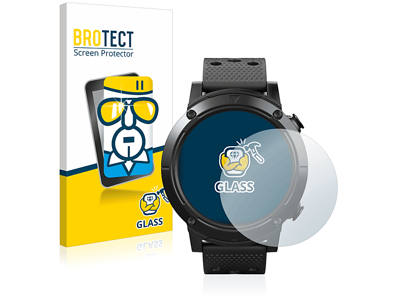 BROTECT 9H klares Schutzglas(für SilverCrest Smartwatch Sport)