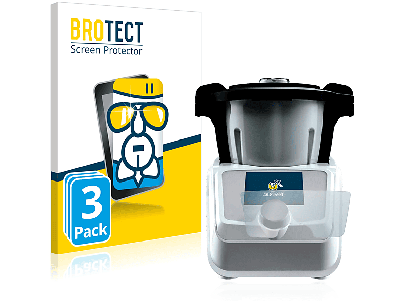 BROTECT 3x Connect) Mini klare Airglass Monsieur Schutzfolie(für SilverCrest Cuisine