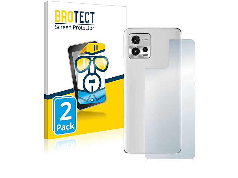 BROTECT 2x Motorola G72) Moto klare Schutzfolie(für