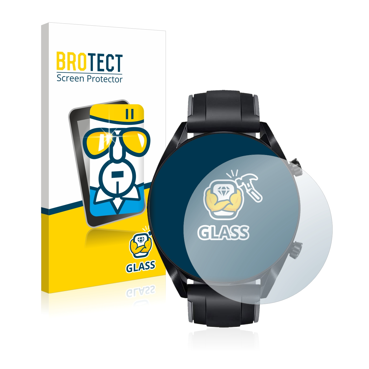 Schutzglas(für (46 klares Huawei BROTECT mm)) GT 9H 2 Watch