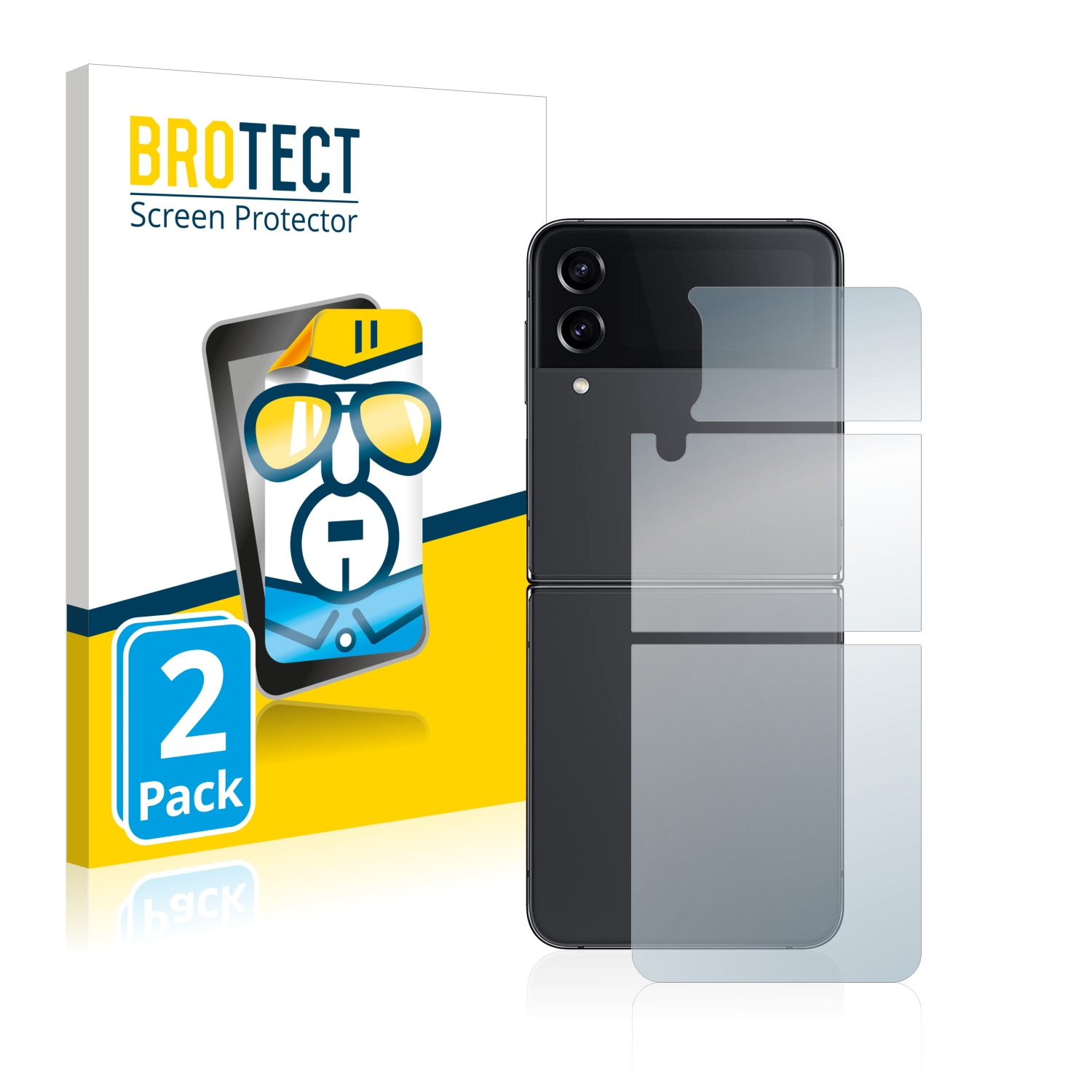 Samsung 4) BROTECT klare Galaxy Schutzfolie(für Z 2x Flip