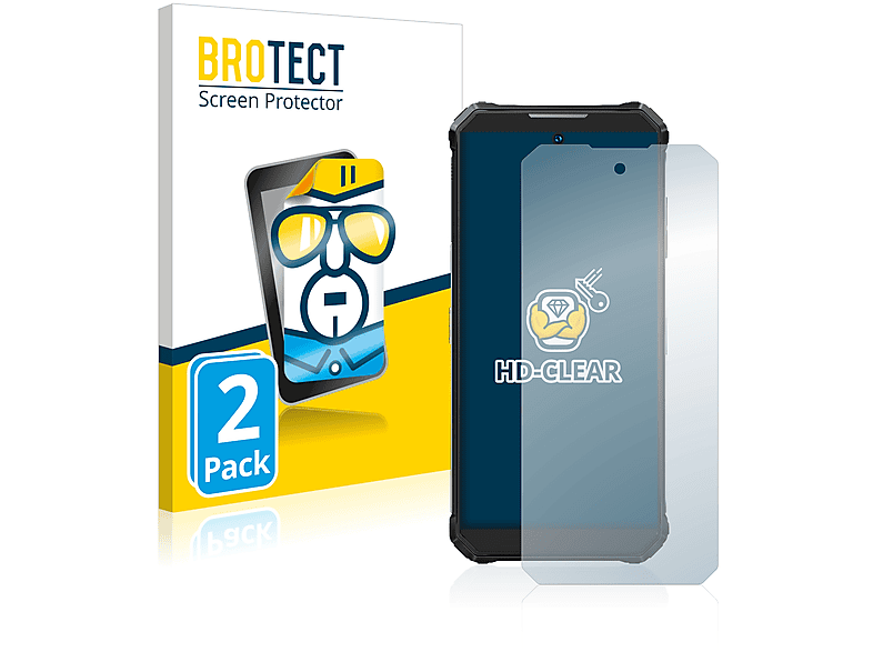 BROTECT klare 2x WP19) Oukitel Schutzfolie(für