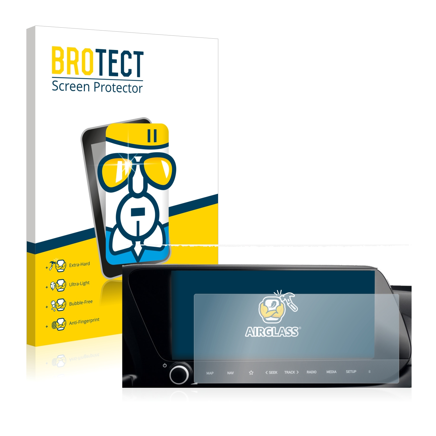 BROTECT Airglass klare Schutzfolie(für Hyundai Infotainment System i20 10\