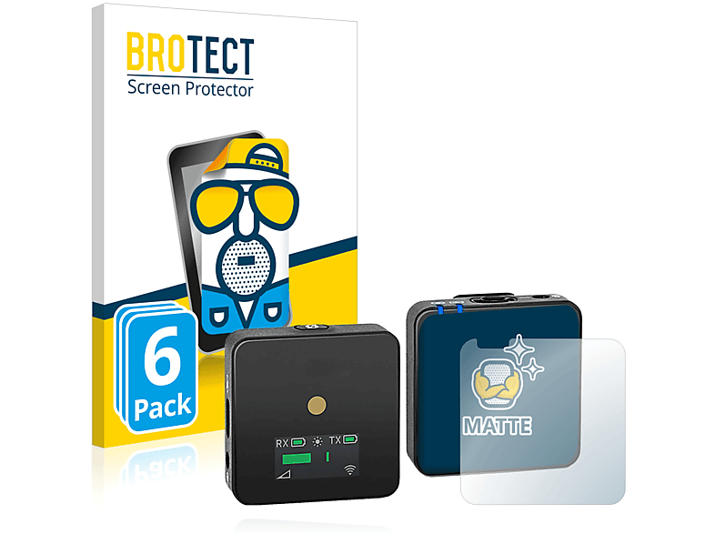 BROTECT 6x Wireless II) Schutzfolie(für matte GO Rode