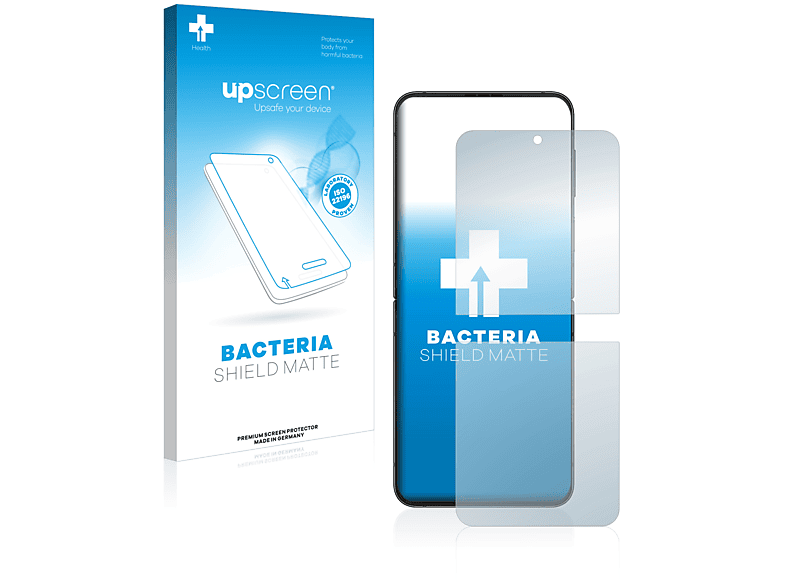 UPSCREEN antibakteriell entspiegelt matte Z Flip Samsung 4) Galaxy Schutzfolie(für