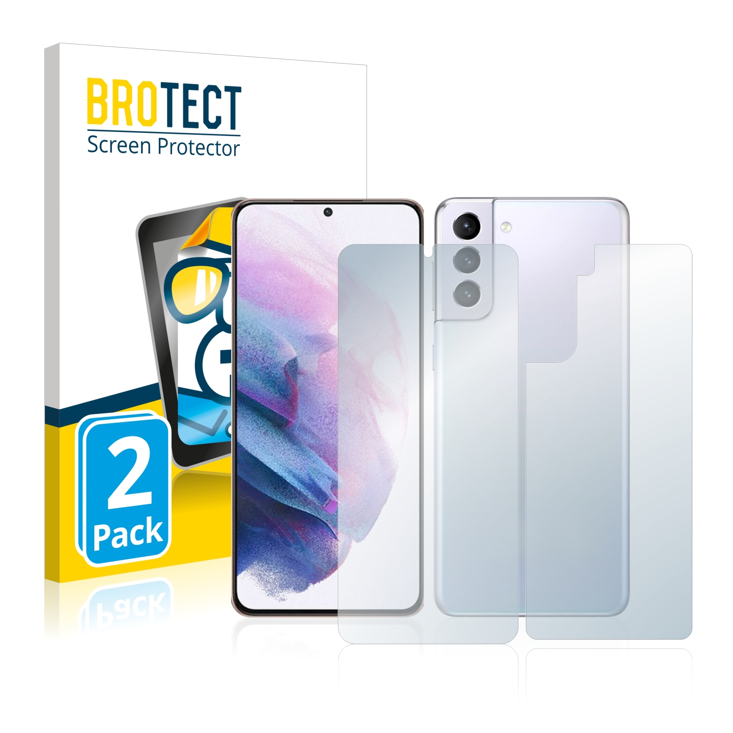 Plus 2x Samsung klare Galaxy S21 5G) BROTECT Schutzfolie(für
