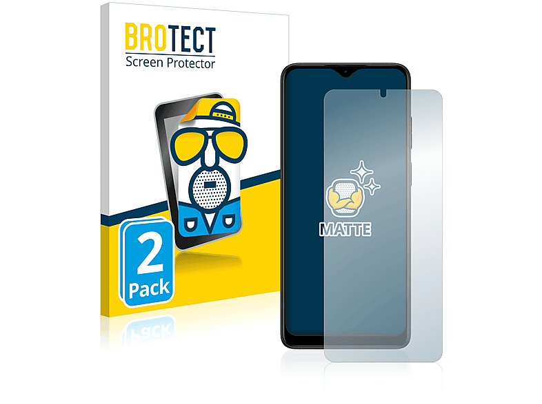 BROTECT 2x matte Schutzfolie(für Motorola Moto E22i)