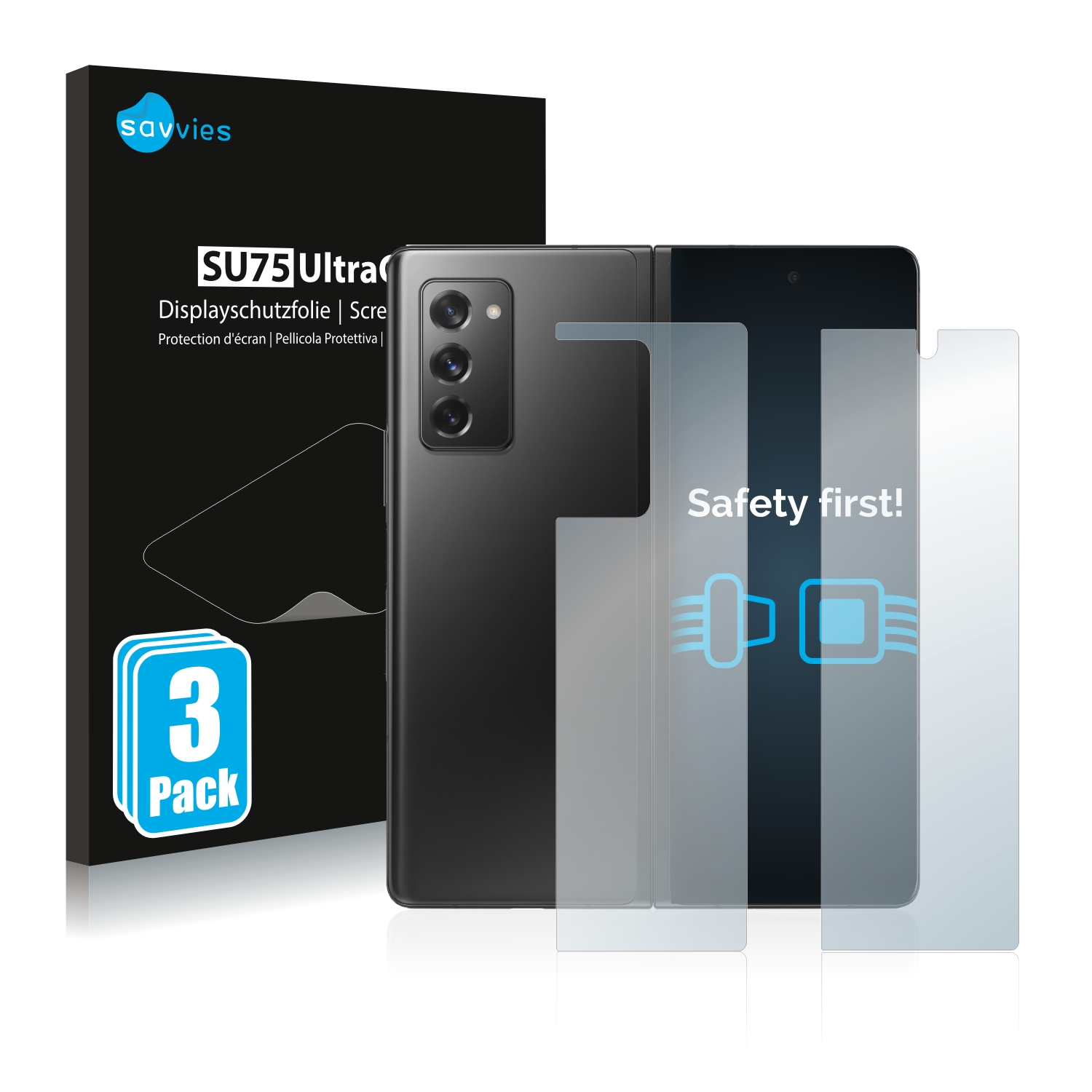 6x Z Galaxy Samsung klare SAVVIES 2 5G) Fold Schutzfolie(für