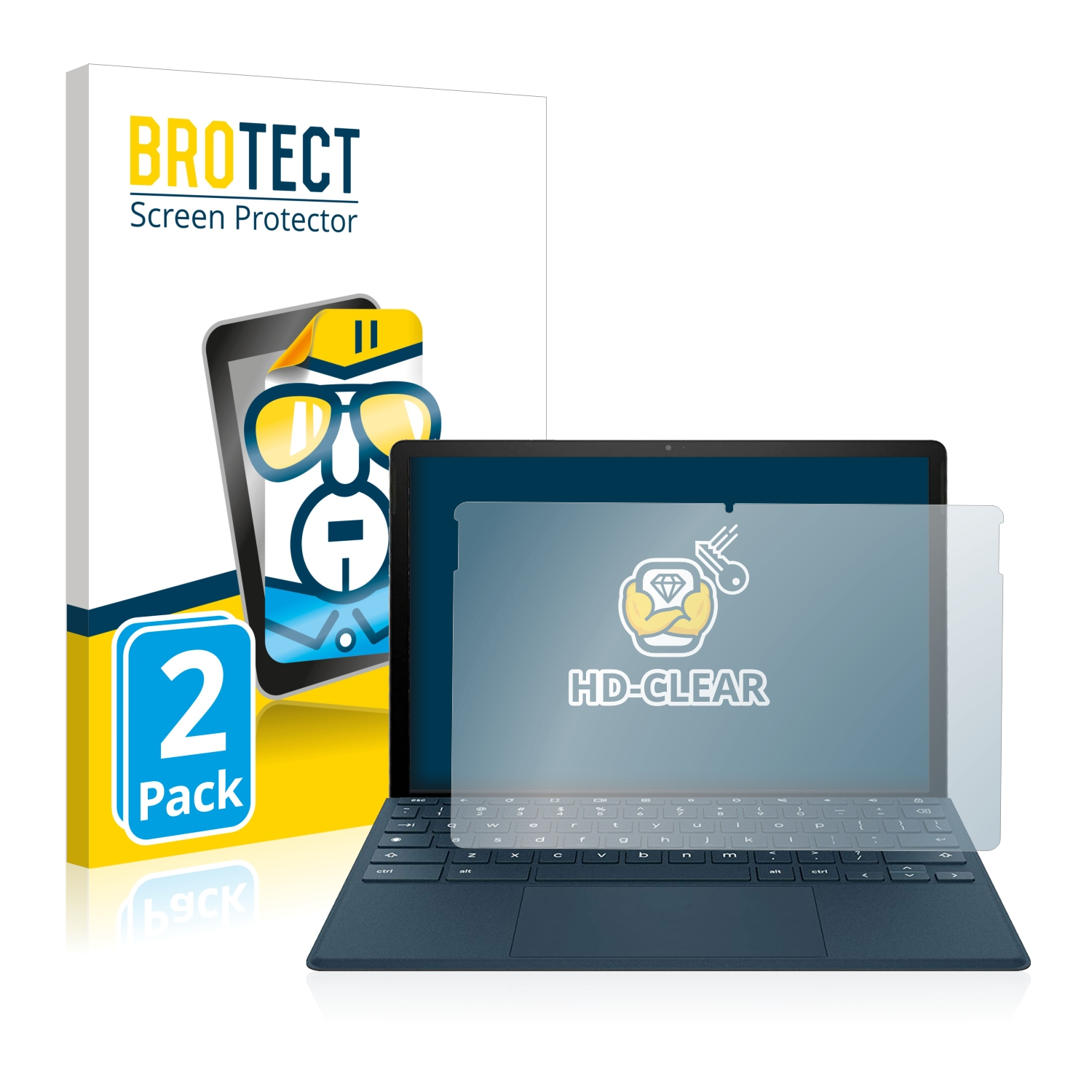 Schutzfolie(für 2x Chromebook x2 BROTECT klare HP 11)