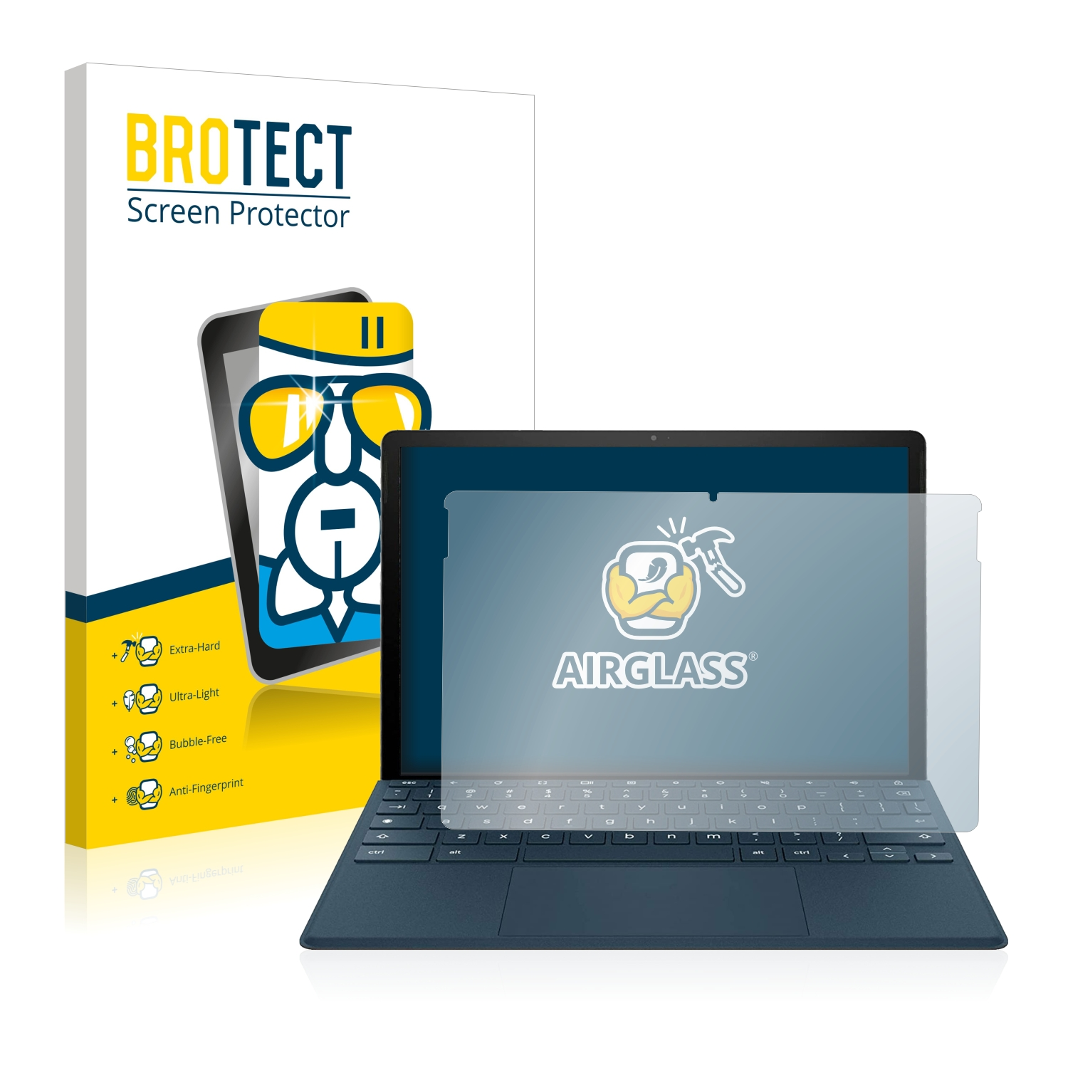 BROTECT Airglass Schutzfolie(für klare Chromebook 11) HP x2