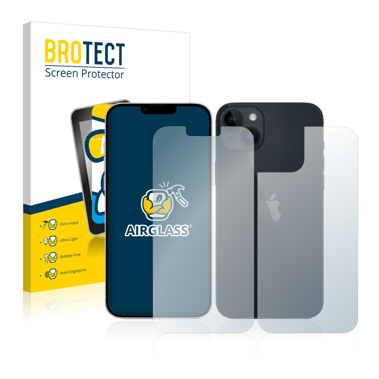 BROTECT Airglass klare Apple Plus) Schutzfolie(für 14 iPhone