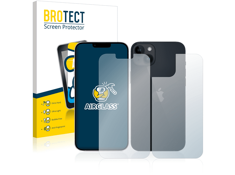 BROTECT iPhone Airglass klare Apple 14 Schutzfolie(für Plus)