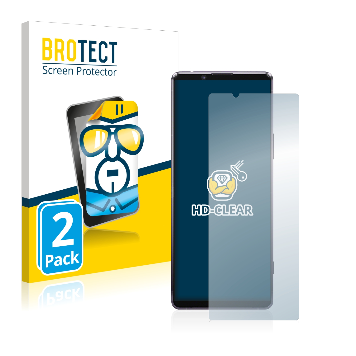 BROTECT II) 2x klare Schutzfolie(für Xperia Sony 1