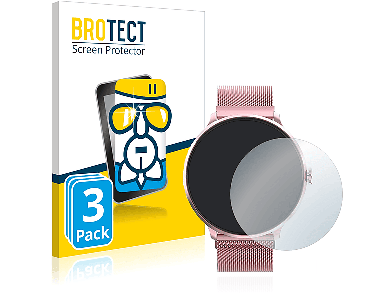 BROTECT 3x klare Airglass Bebinca Schutzfolie(für Smartwatch)