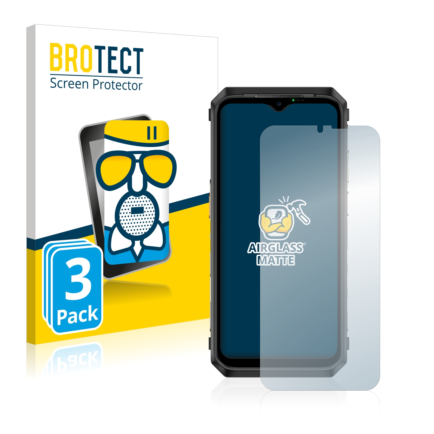 Schutzfolie(für 18T) BROTECT Ulefone Armor Power Airglass matte 3x