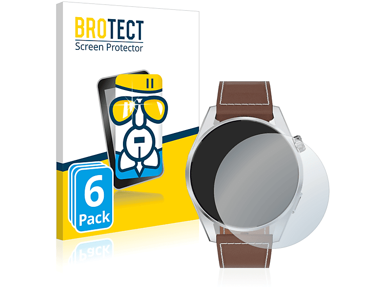 Smartwatch) 6x Tisoutec Airglass BROTECT Schutzfolie(für klare
