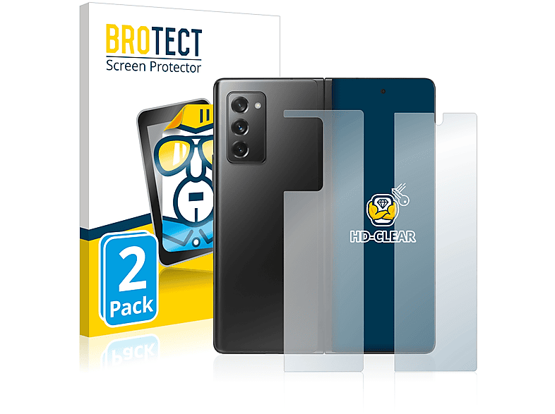 BROTECT 2x klare Schutzfolie(für Samsung Galaxy Z Fold 2 5G)