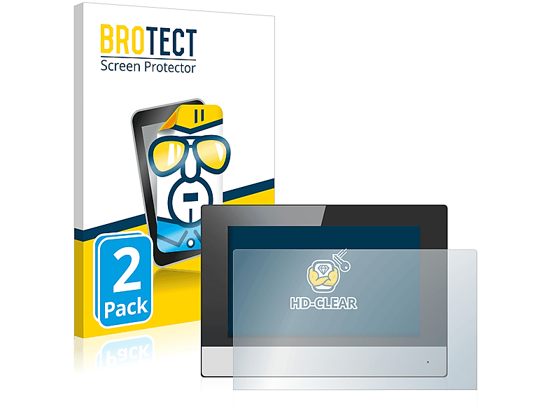 BROTECT 2x Hikvision DS-KH6320-WTE2 Schutzfolie(für klare (Innenstation))