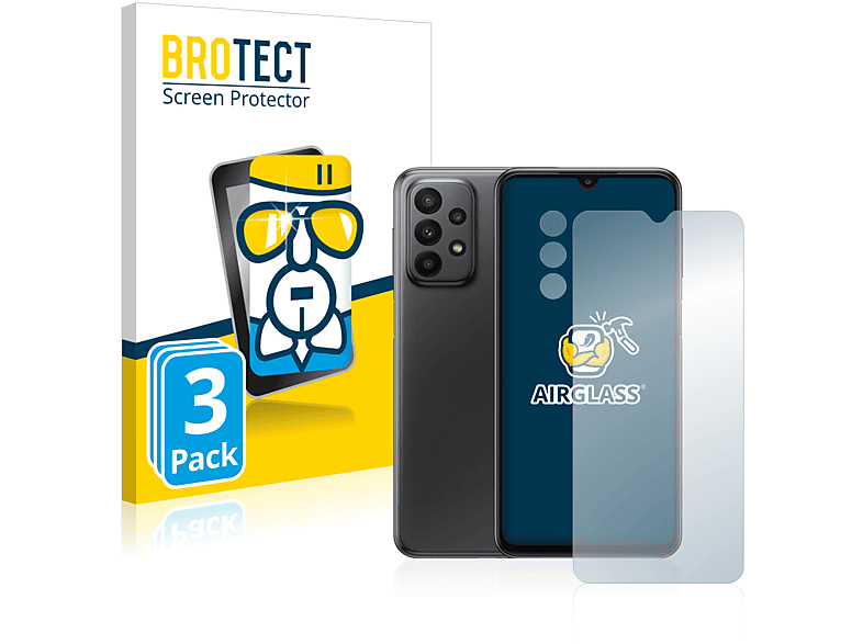 BROTECT 3x Airglass klare Schutzfolie(für 5G) A23 Samsung Galaxy