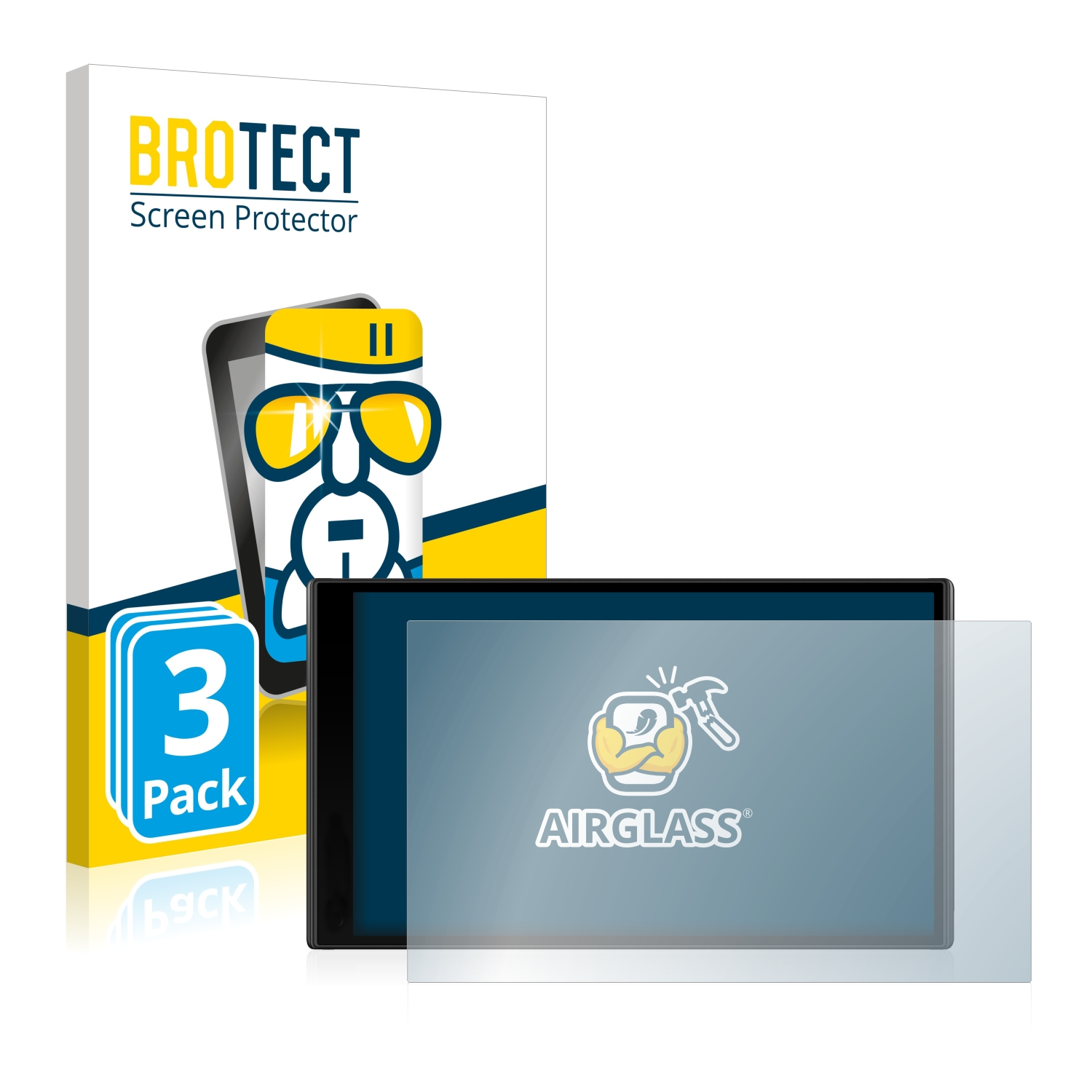 Airglass DriveSmart klare 3x Garmin 65) BROTECT Schutzfolie(für
