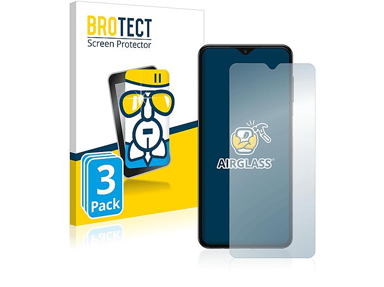 BROTECT 3x Airglass klare Schutzfolie(für Samsung Galaxy A04s)
