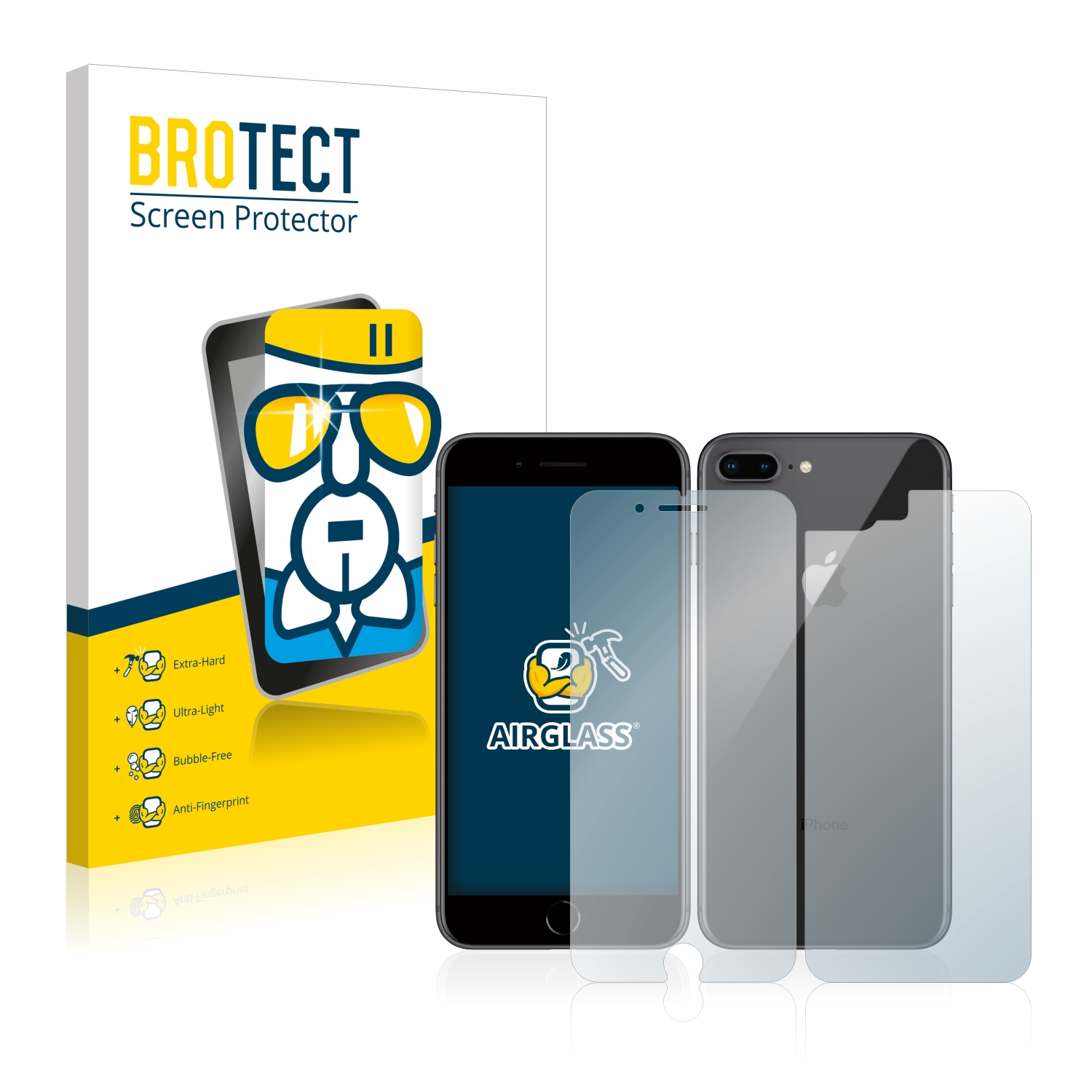 BROTECT Airglass klare Plus) Schutzfolie(für 8 Apple iPhone
