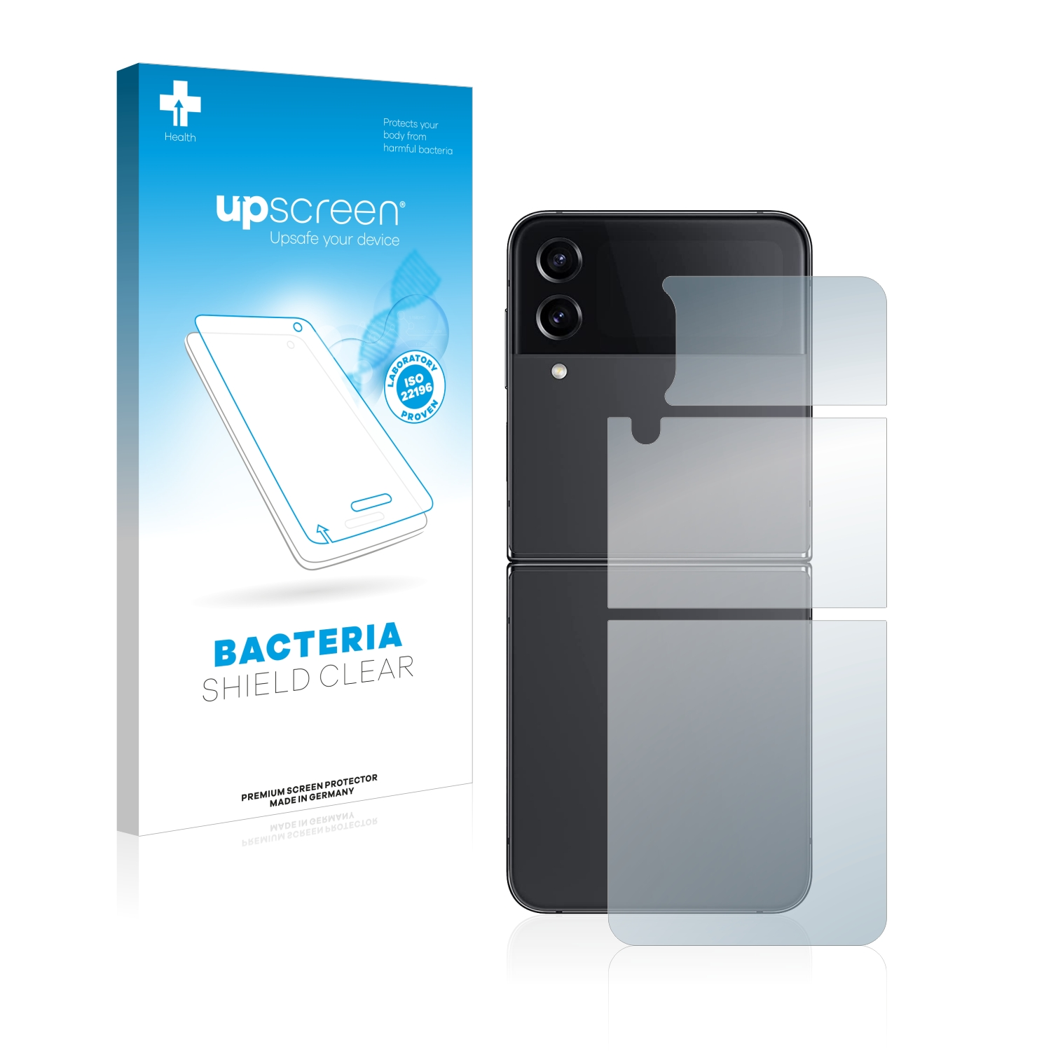 UPSCREEN antibakteriell 4) Z Samsung klare Galaxy Flip Schutzfolie(für