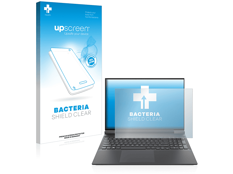 UPSCREEN antibakteriell klare Schutzfolie(für HP 16-e0025no) Victus