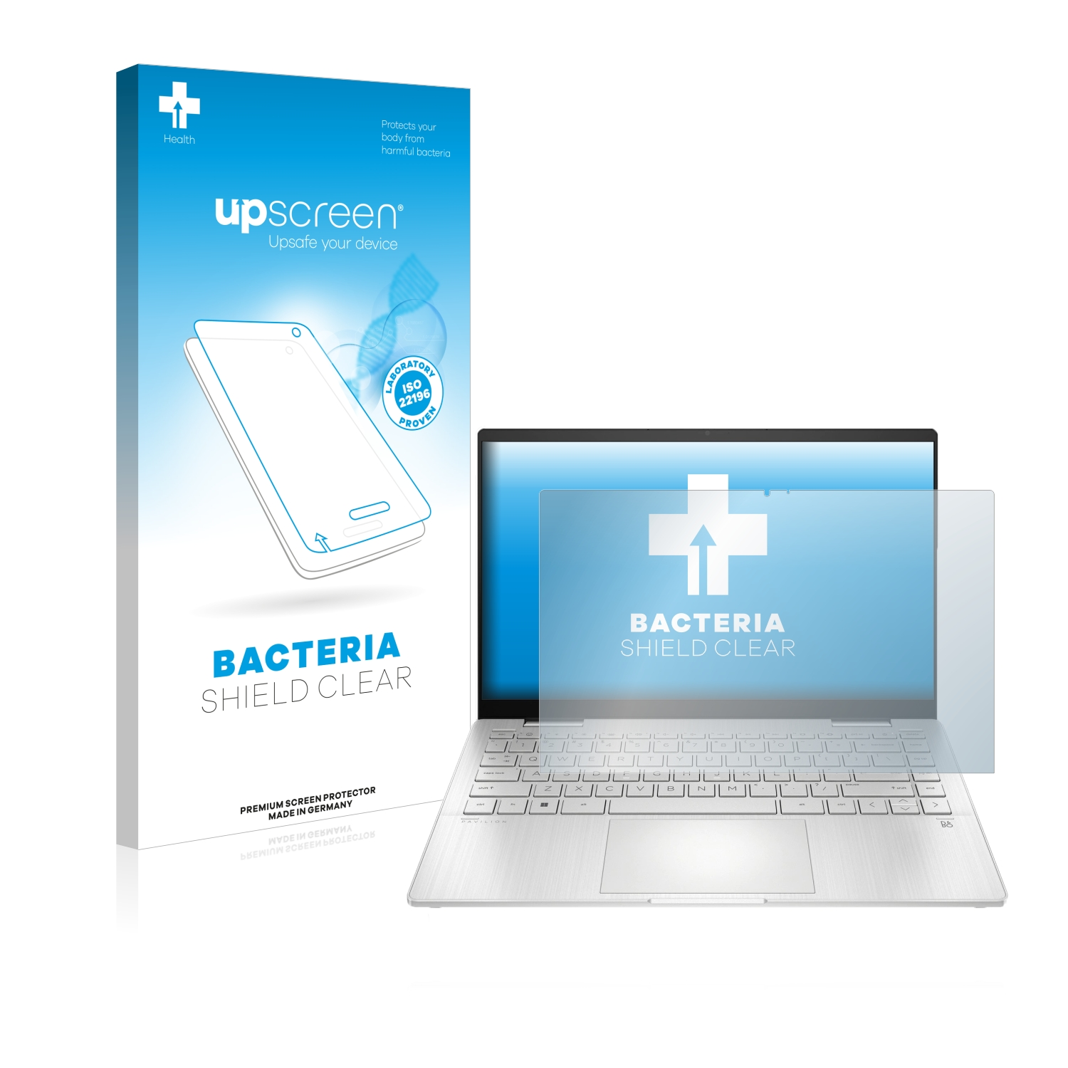 UPSCREEN antibakteriell klare Schutzfolie(für (14-ekX)) HP Pavilion x360