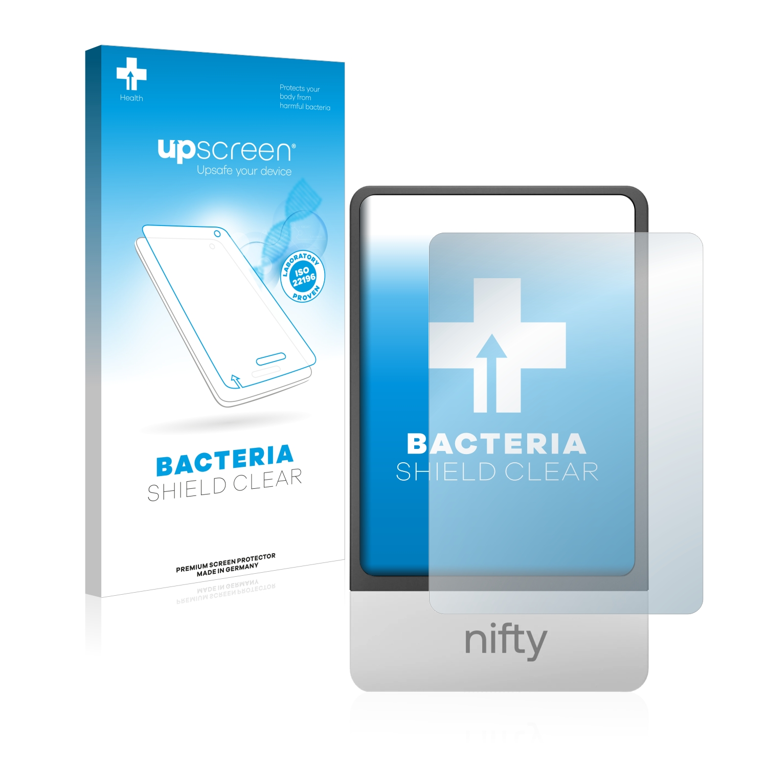 antibakteriell Schutzfolie(für SecuX Nifty) UPSCREEN klare