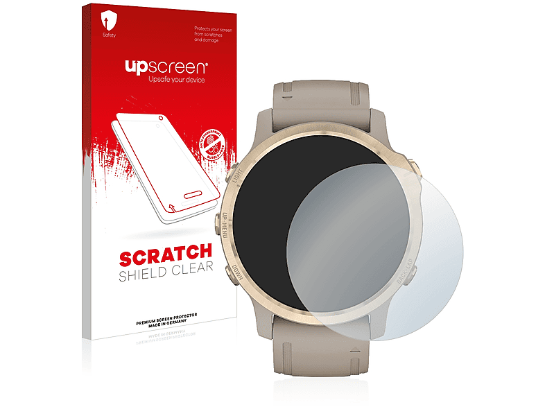 UPSCREEN Kratzschutz klare Schutzfolie(für Solar) 6S Garmin Fenix Pro