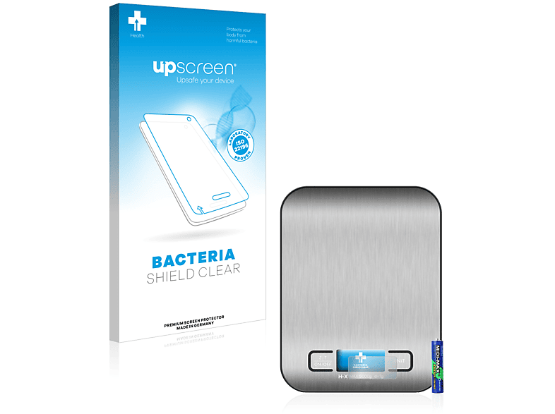 UPSCREEN antibakteriell klare Schutzfolie(für Eon Eono by Amazon Digitale Küchenwaage)