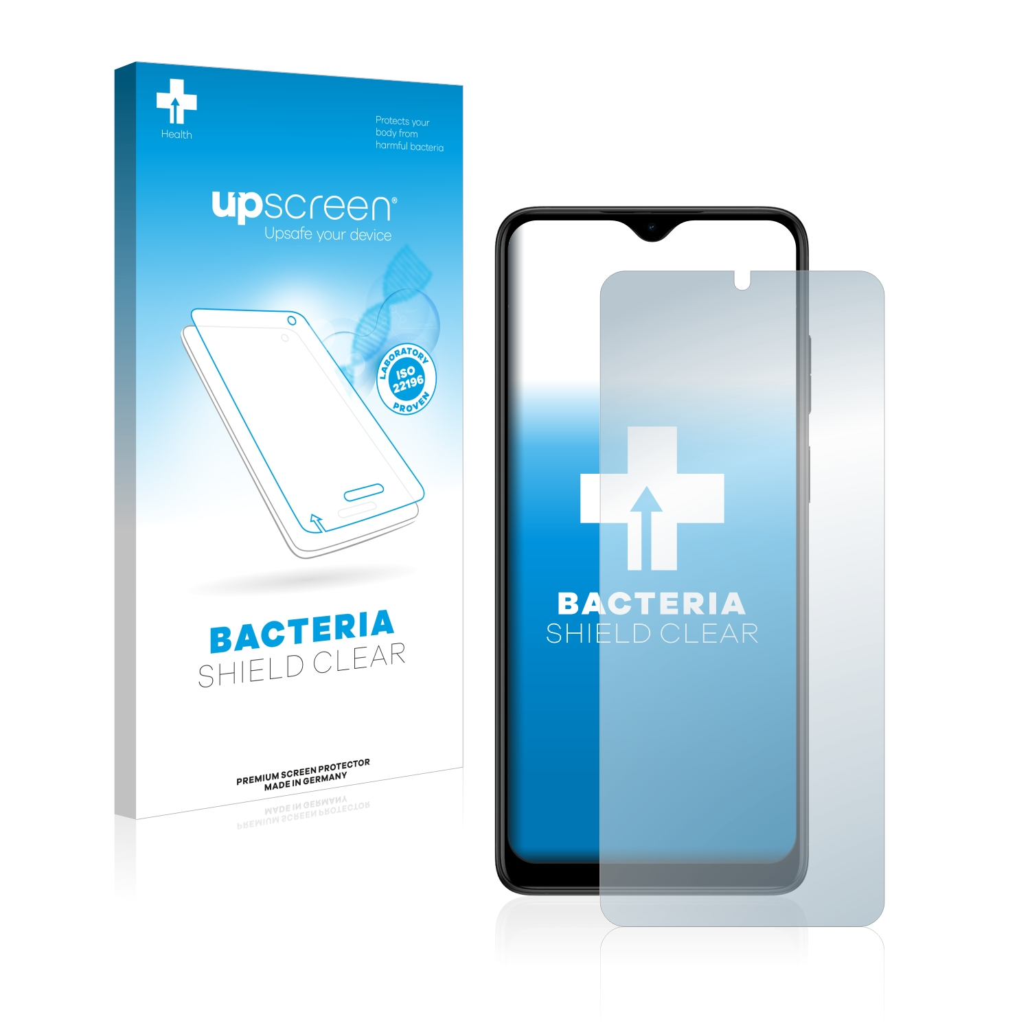 klare UPSCREEN E22i) Motorola Schutzfolie(für antibakteriell Moto