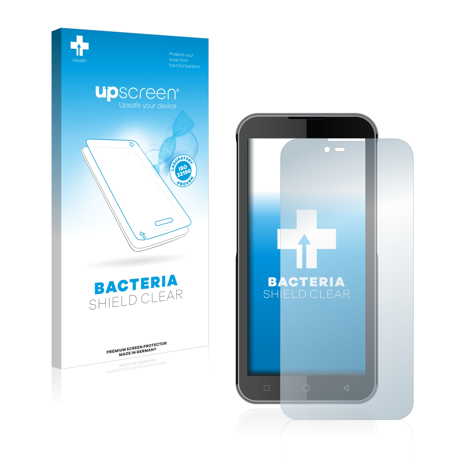 UPSCREEN antibakteriell klare Schutzfolie(für Bluebird HF 550)