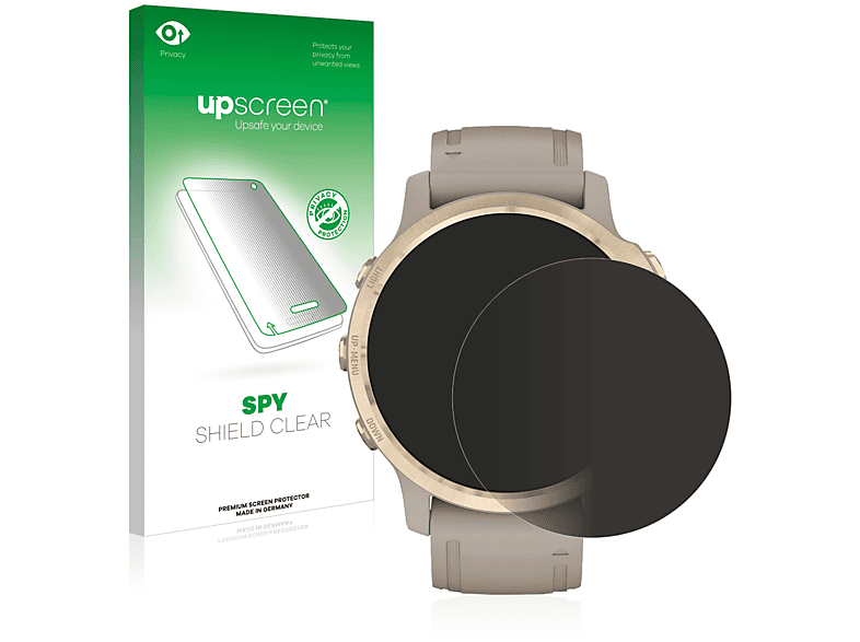 UPSCREEN Anti-Spy Schutzfolie(für Garmin Fenix 6S Pro Solar) | Smartwatch Schutzfolien & Gläser