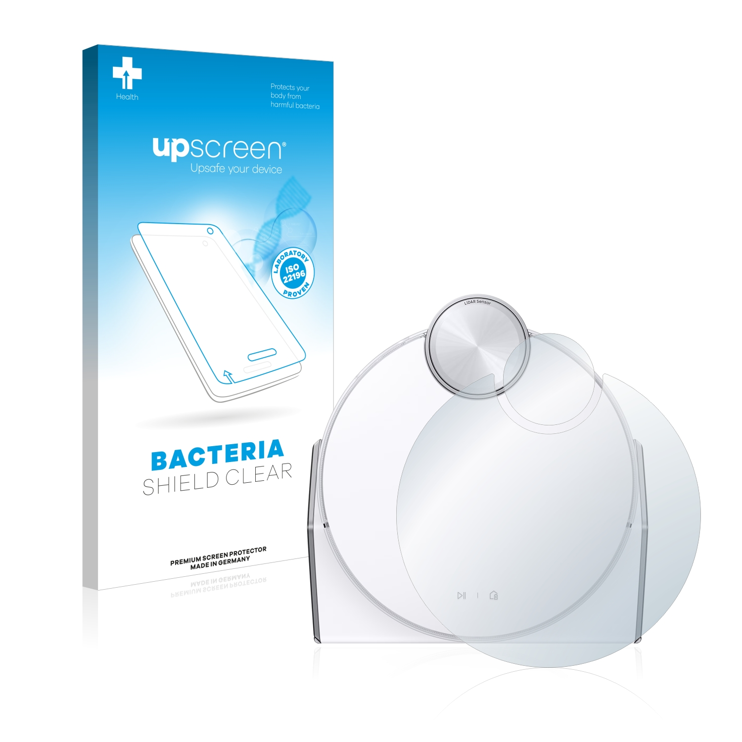 UPSCREEN antibakteriell klare Schutzfolie(für Samsung Bot Jet AI+)