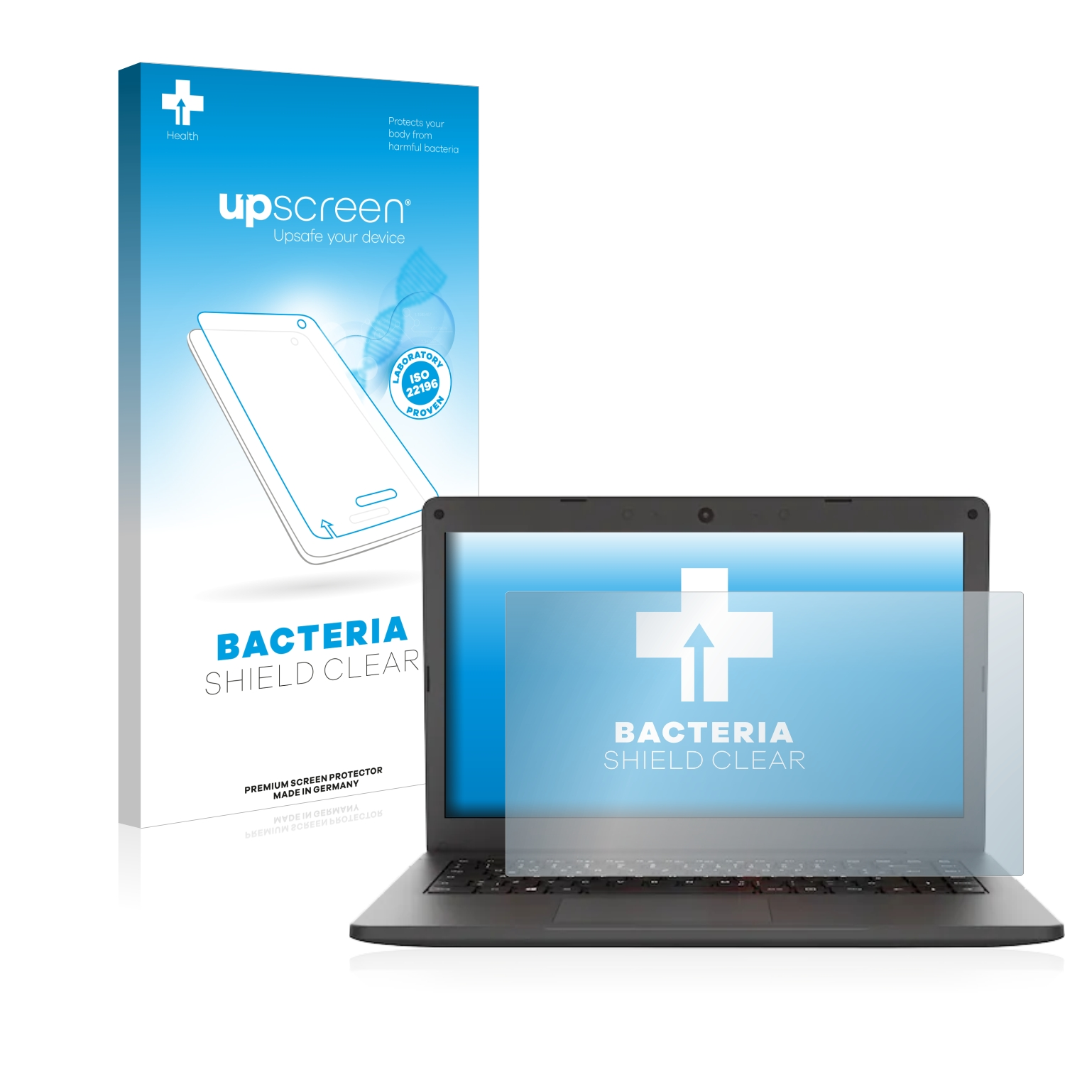 UPSCREEN antibakteriell klare Schutzfolie(für MEDION E14412) Akoya