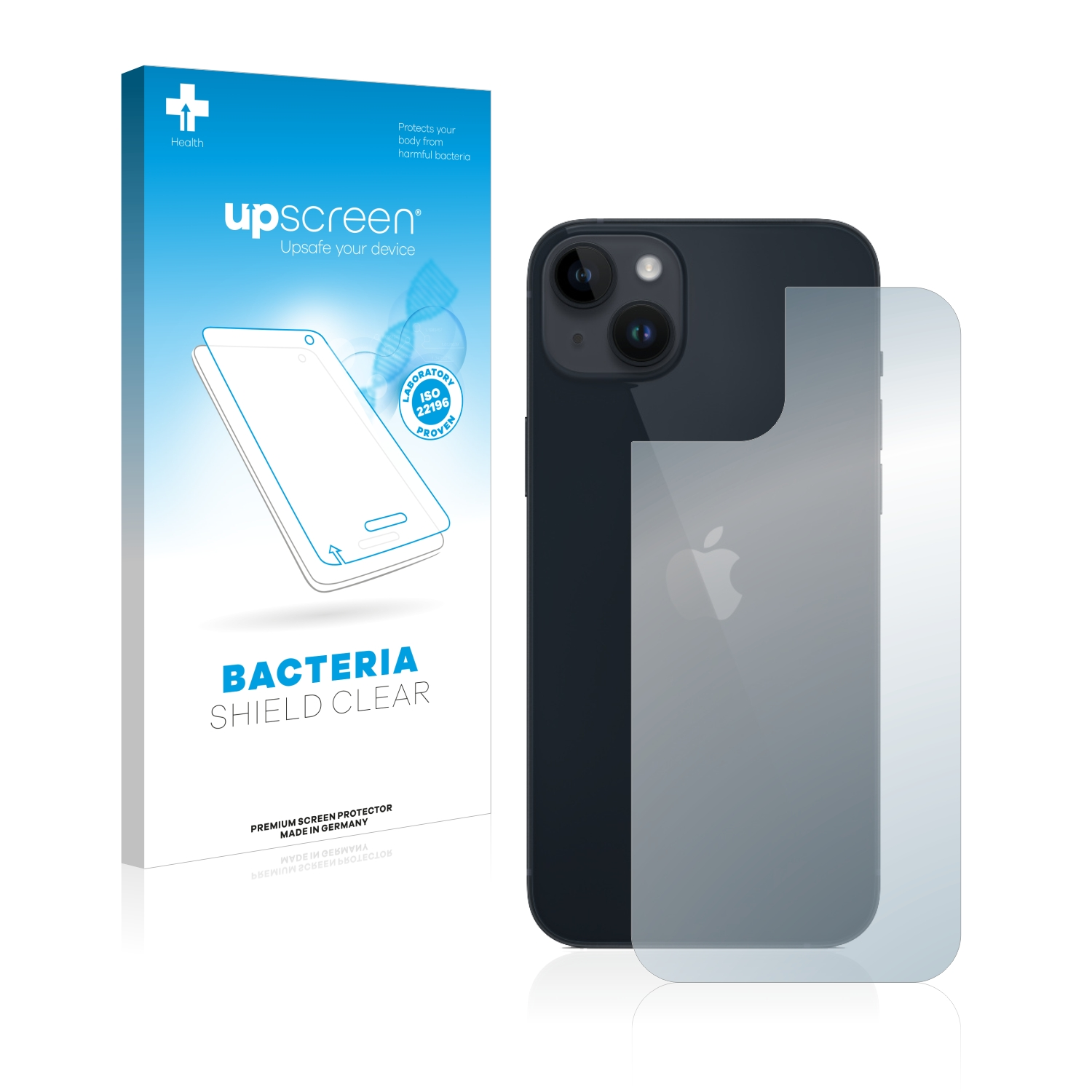 UPSCREEN antibakteriell iPhone klare 14 Apple Schutzfolie(für Plus)