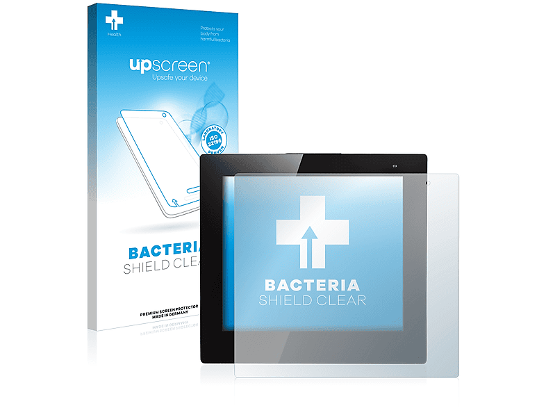 UPSCREEN antibakteriell klare Schutzfolie(für Bresser Quadro Neo C Thermo- und Hygrometer)